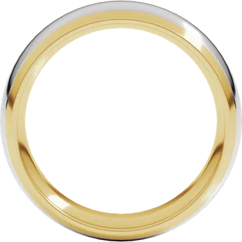 Two-tone gold and silver ring on a white background