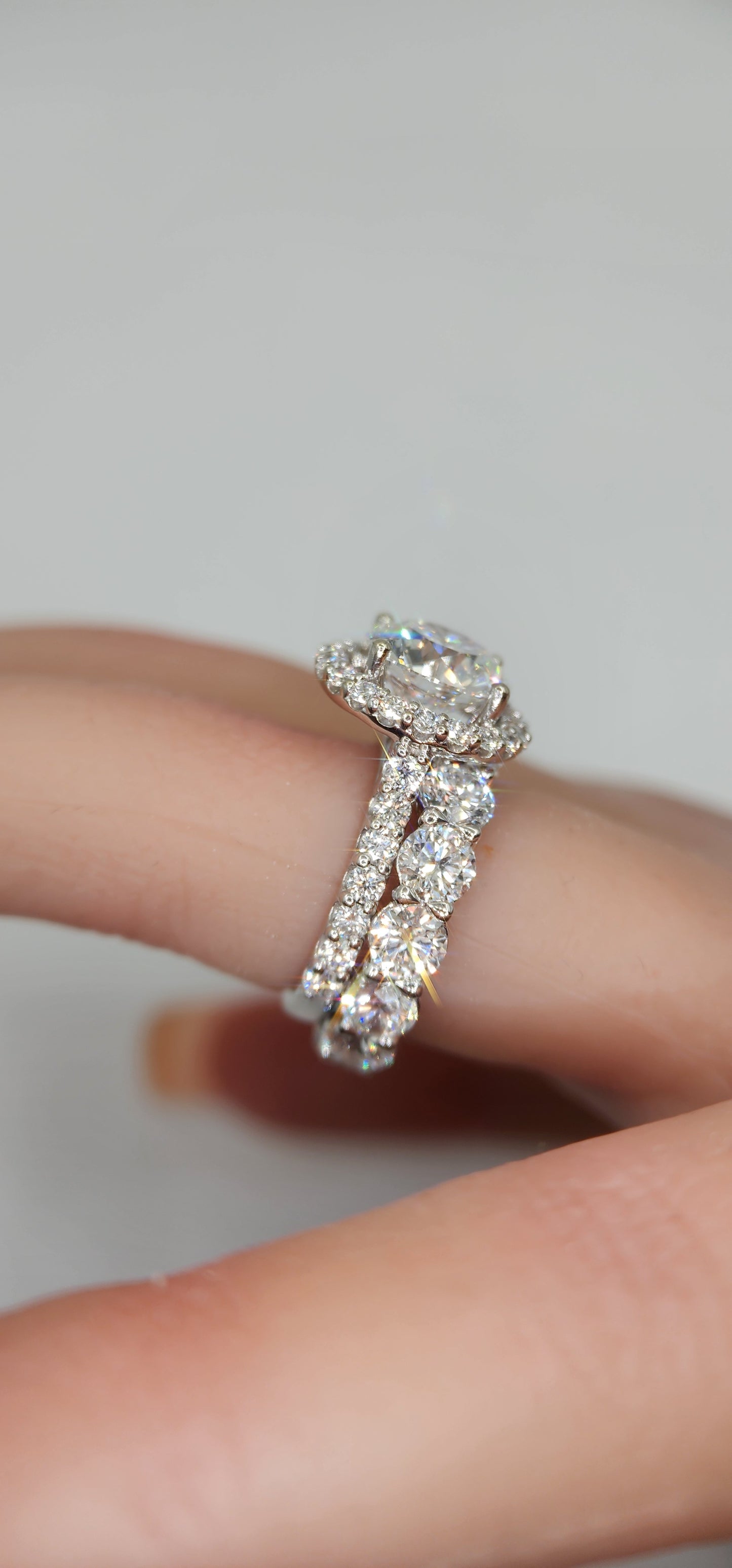 "The Elle Eternity Band" 4 3/8 Carat Lab Grown Round Diamond Eternity Band, 14k White Gold