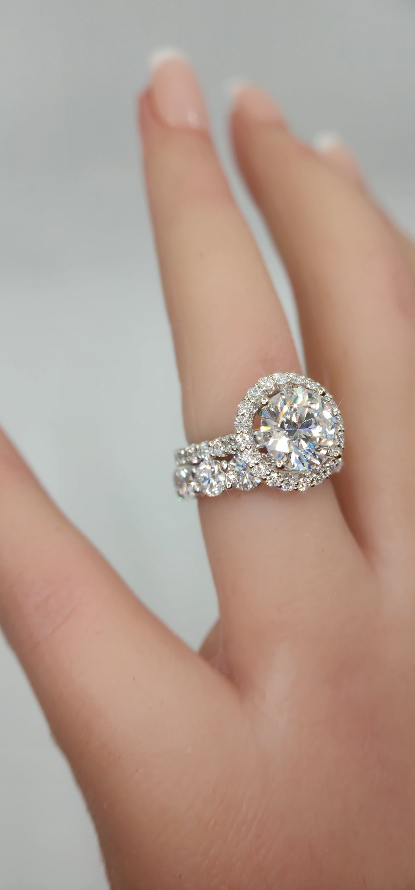 "The Elle Eternity Band" 4 3/8 Carat Lab Grown Round Diamond Eternity Band, 14k White Gold