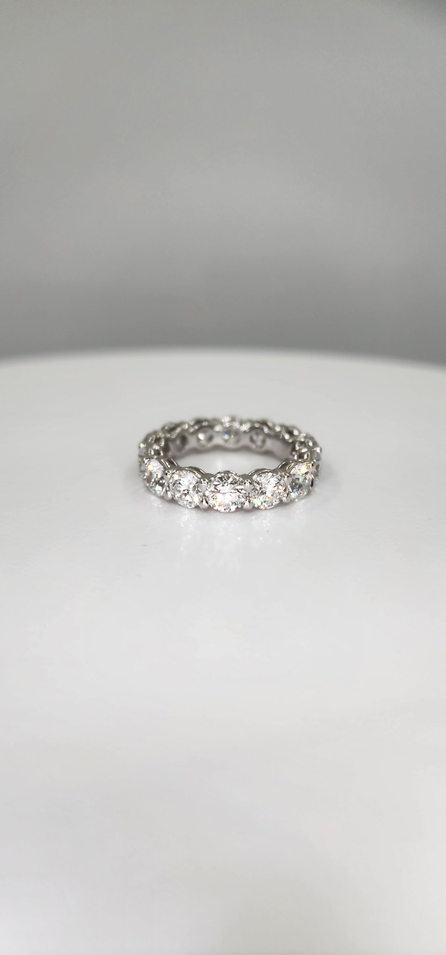 "The Elle Eternity Band" 4 3/8 Carat Lab Grown Round Diamond Eternity Band, 14k White Gold